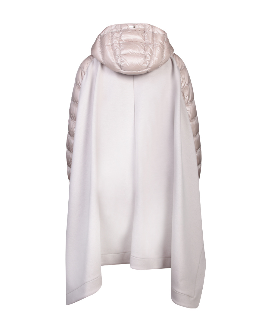 Herno Draped Hooded Coat In Neutral