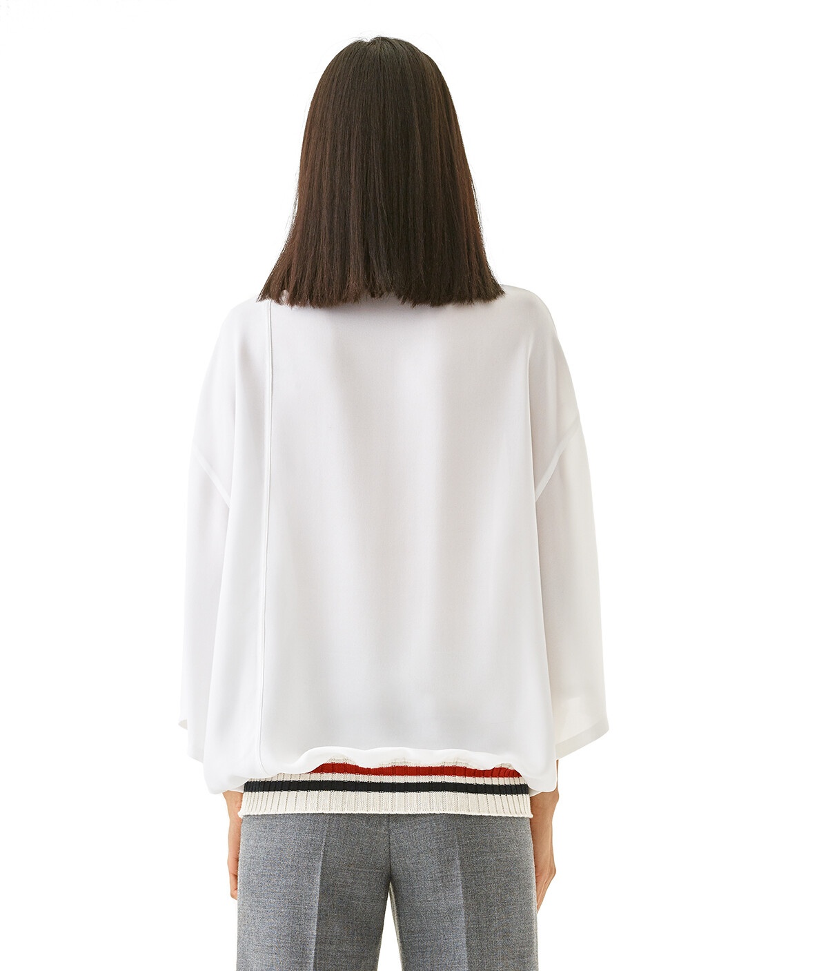 Shop Loewe Ribbed Trim Polo Shirt In White