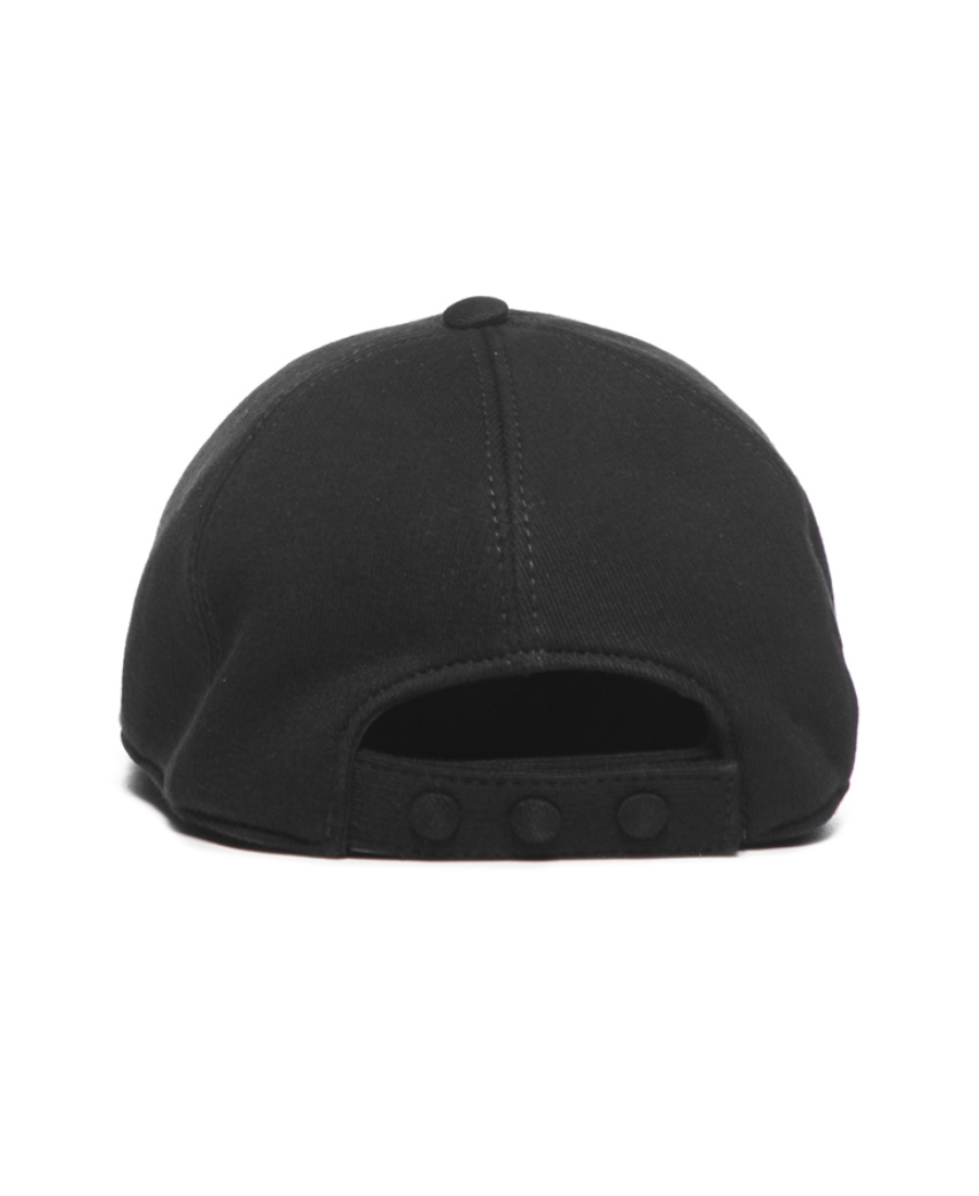 Burberry Monogram Embroidered Baseball Cap In Black