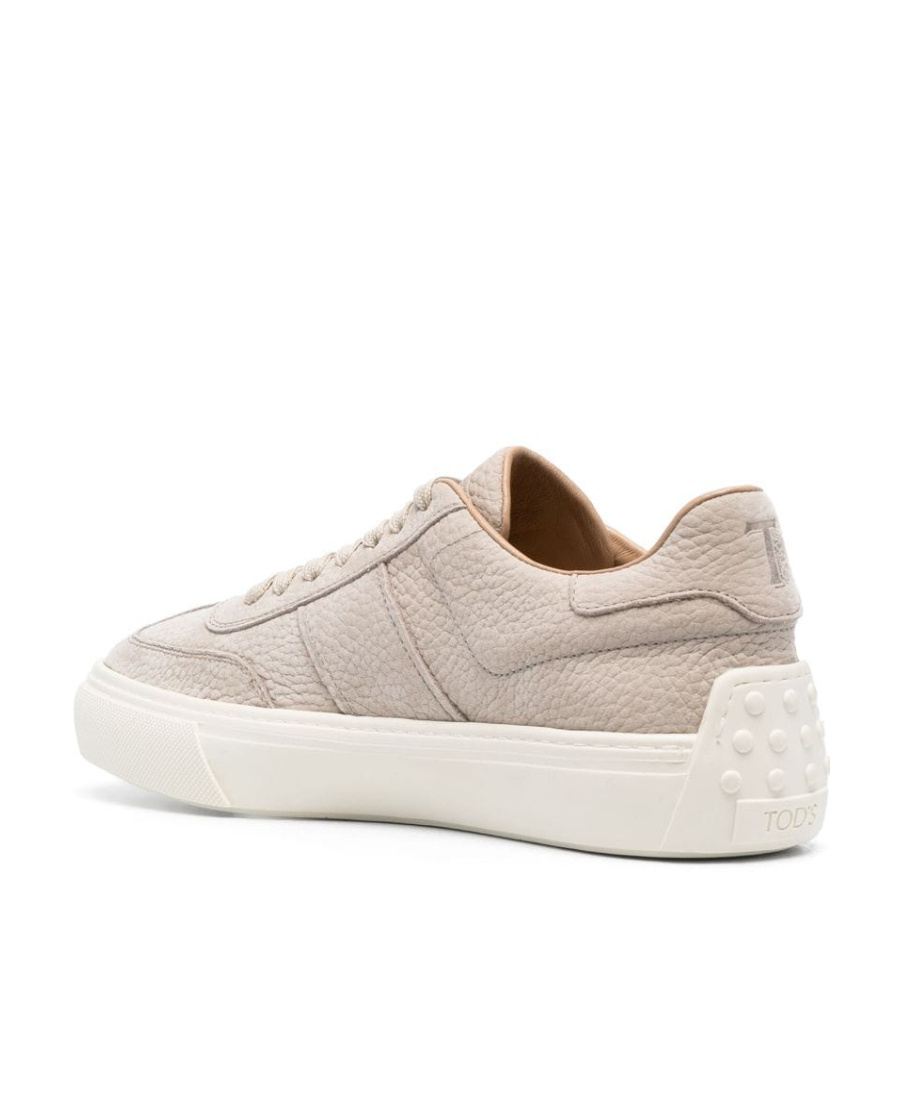 Tod's Grained Leather Low-top Sneakers In Nude
