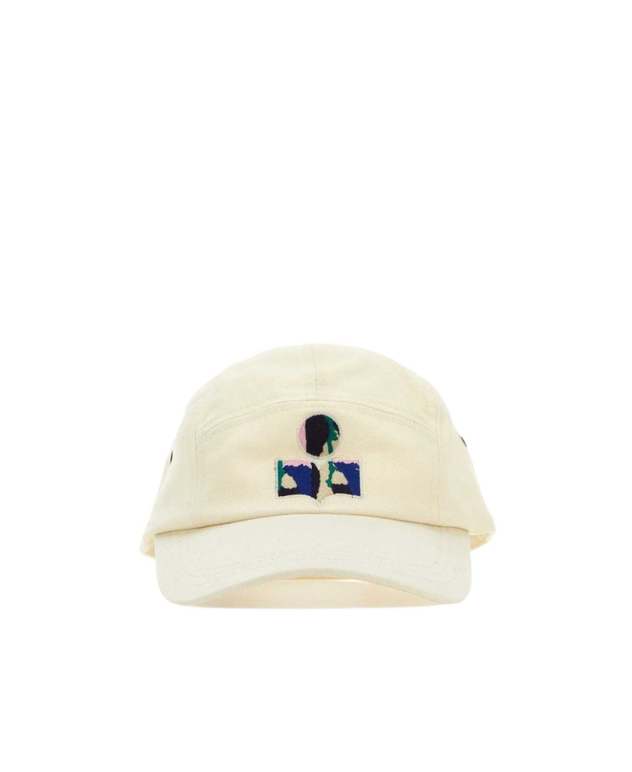 Isabel Marant Ivory Cotton Tedji Baseball Cap In Beige
