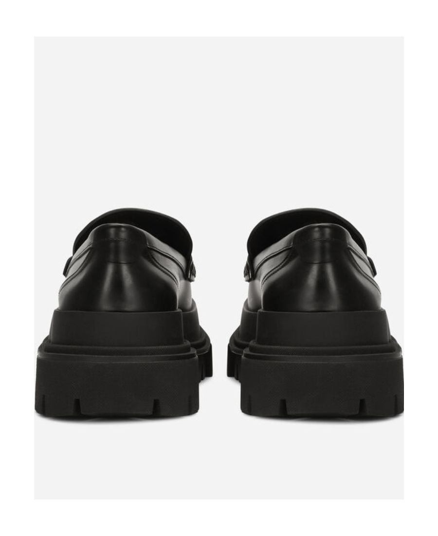 Dolce & Gabbana Logo-plaque Chunky Loafers In Black