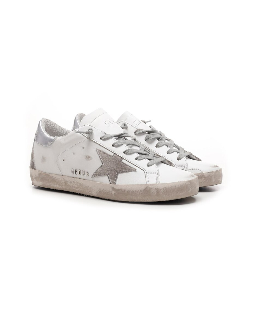 Golden Goose Superstar Leather Sneakers In Gray