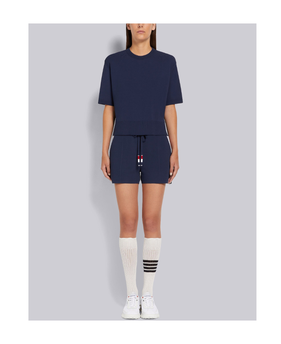 Thom Browne Rwb Pintuck Shorts In Multicolor