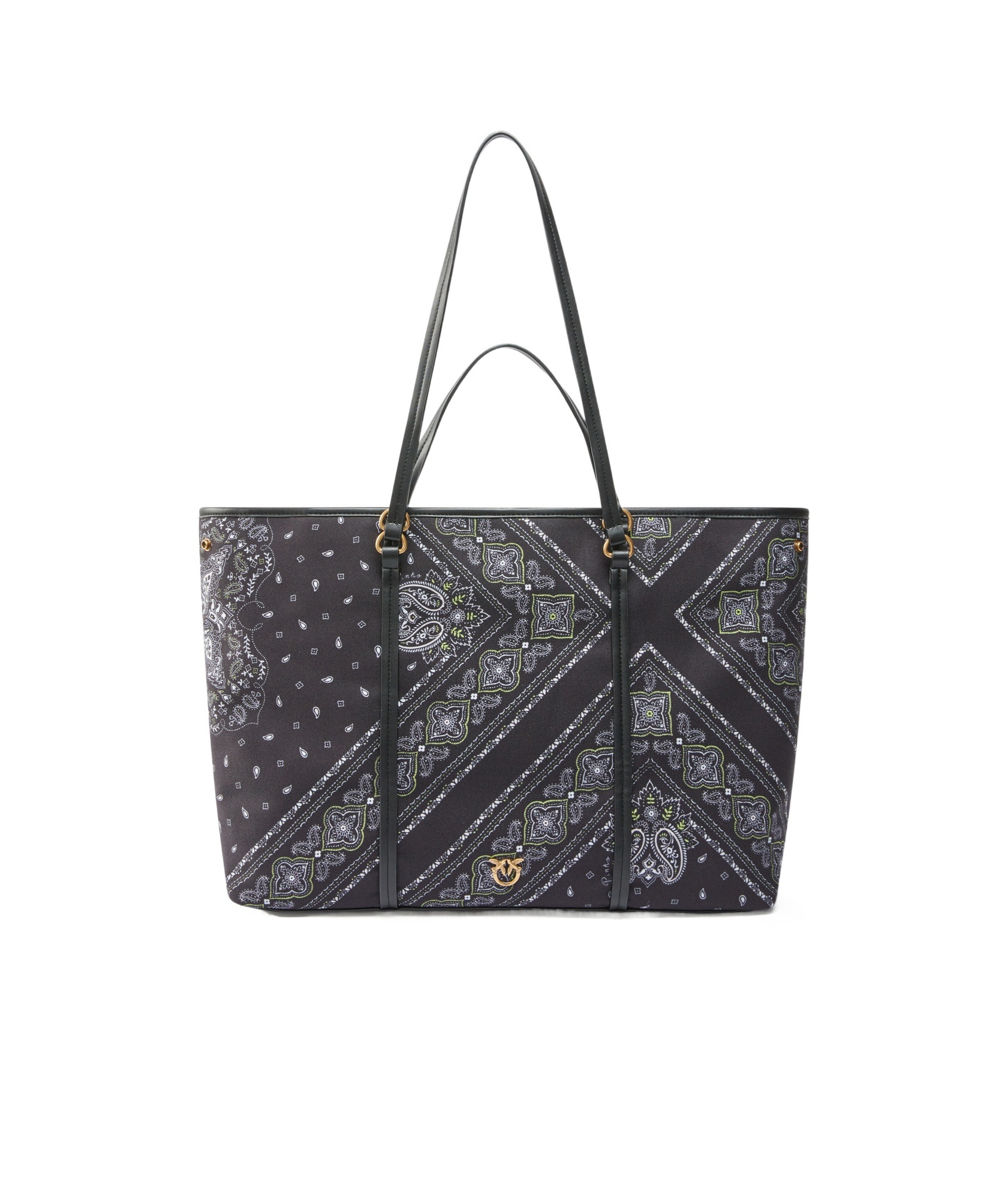 Pinko Maxi Double Handle Shopper Bag With Bandana Print