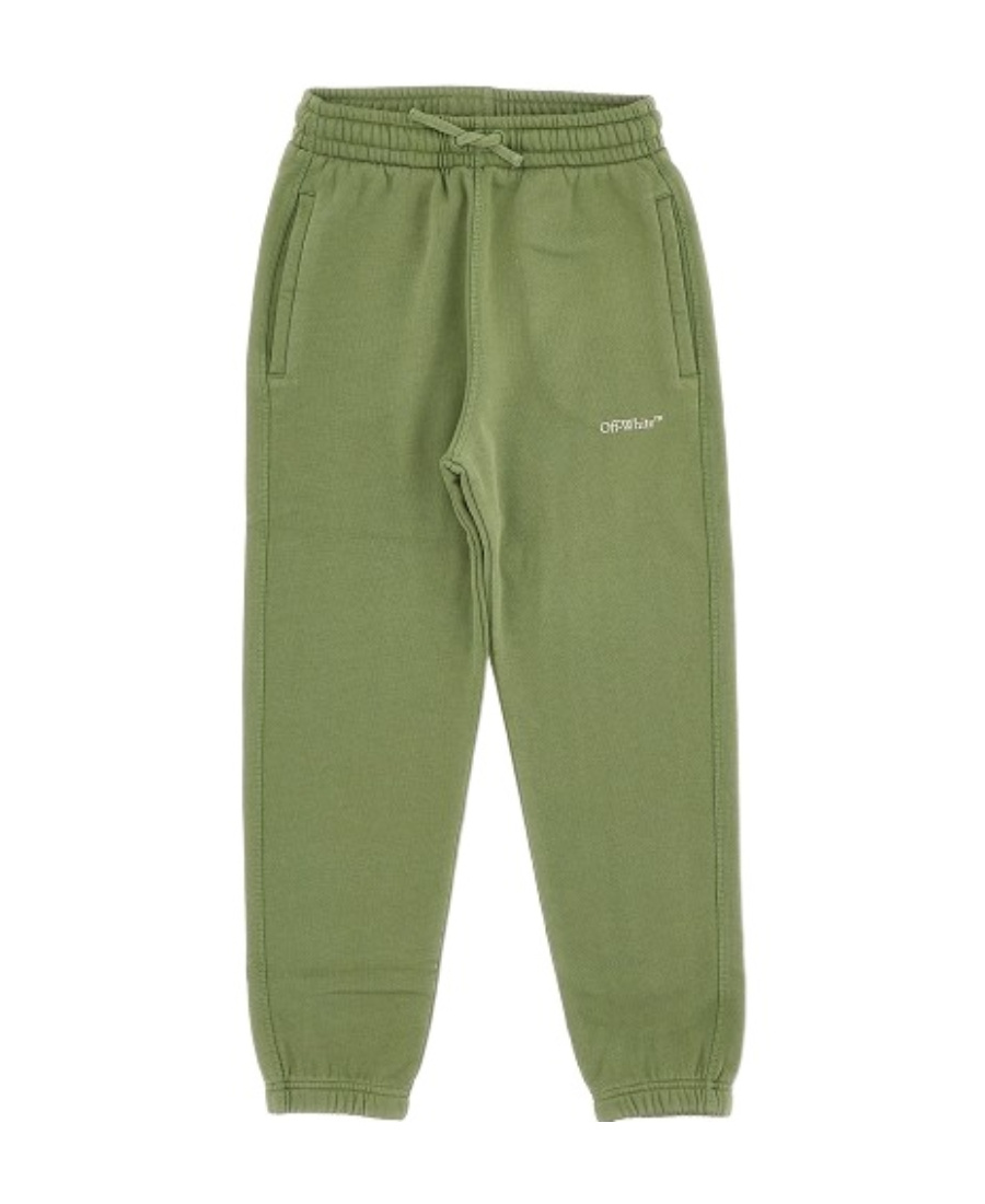Off-white Bookish Cotton Track Pants In Green