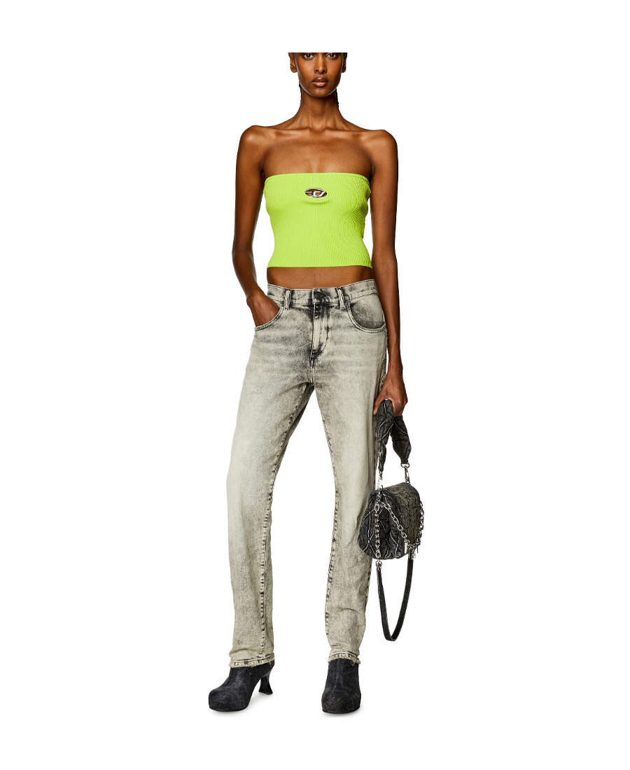 Diesel M-clarksvillex Strapless Cropped Tank Top In White
