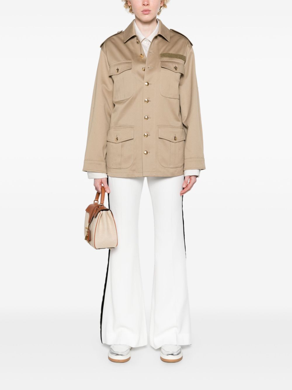 Celine Long-sleeved Casual Jacket In Nude