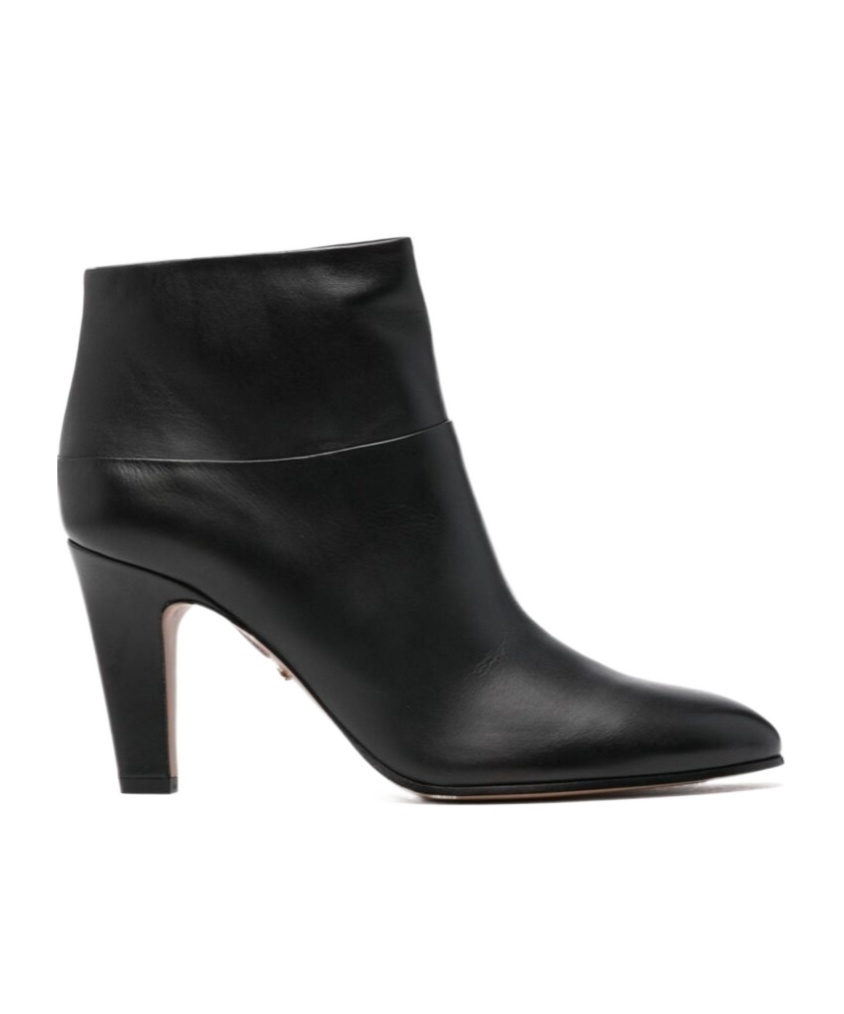 Chloé Eve 85 Heeled Leather Ankle Boots In Black
