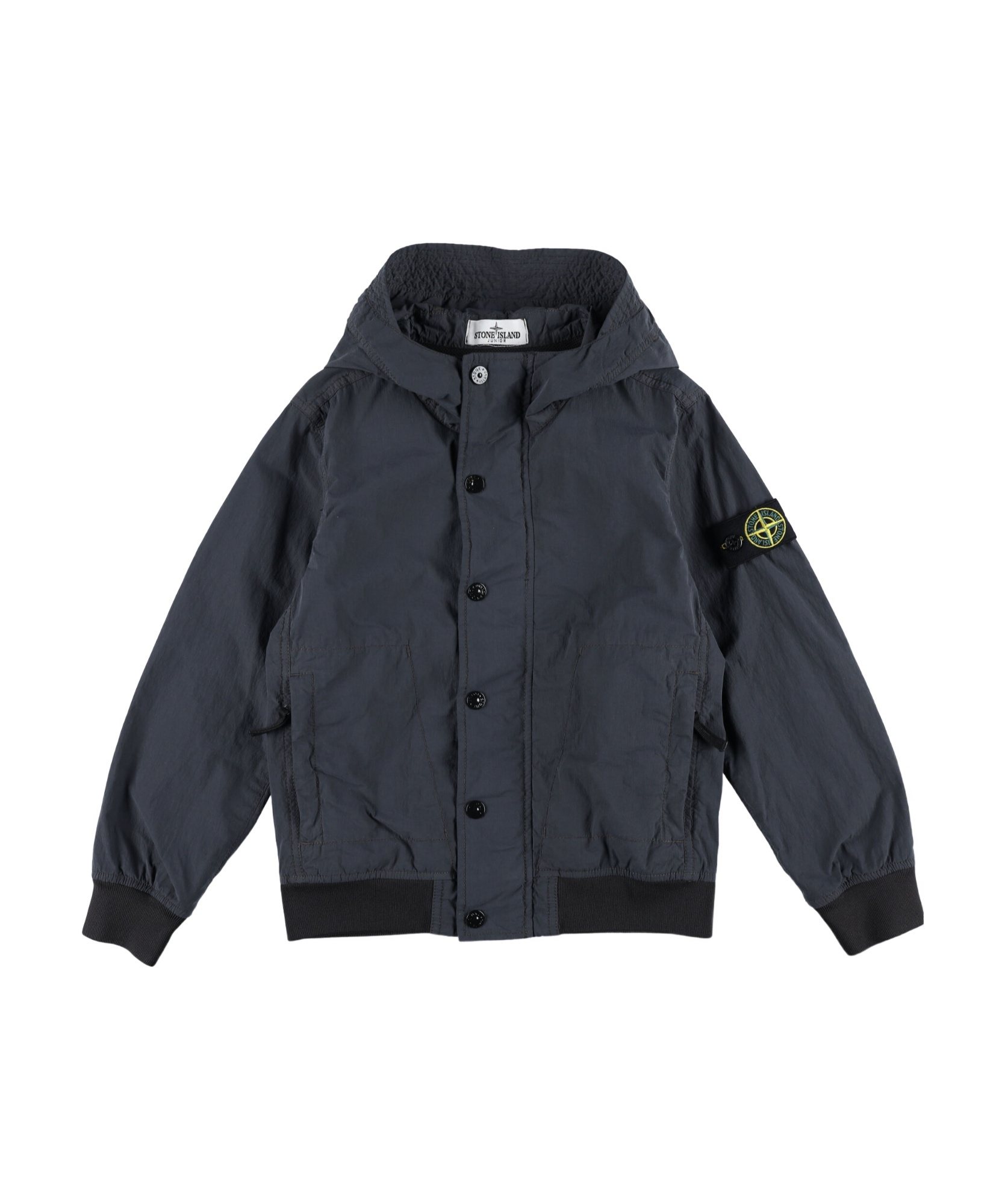 Stone Island Hooded Jacket In Gray