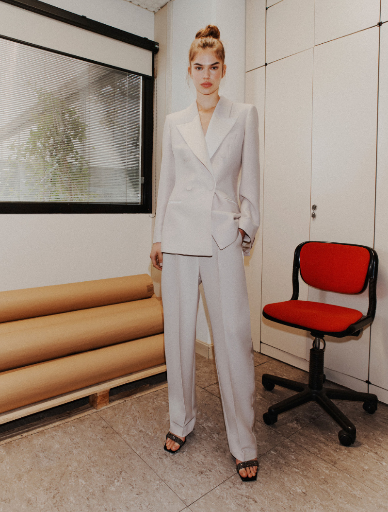 Marella Smoking Ivory Sable Trousers In White