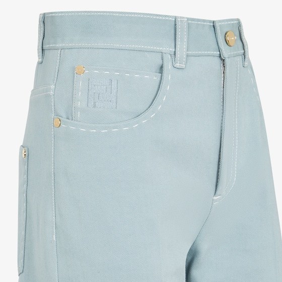 Fendi Straight-leg Pants In Blue