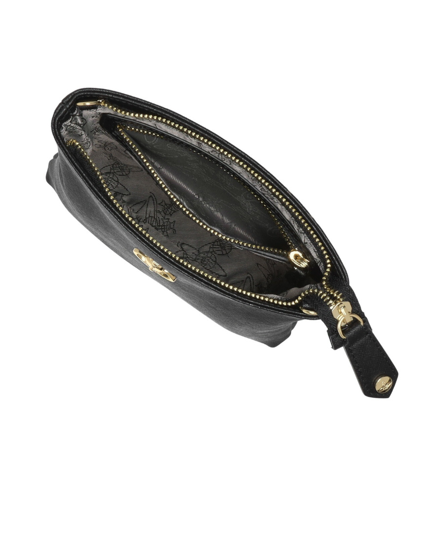 Vivienne Westwood Squire Square Leather Crossbody Bag In Black