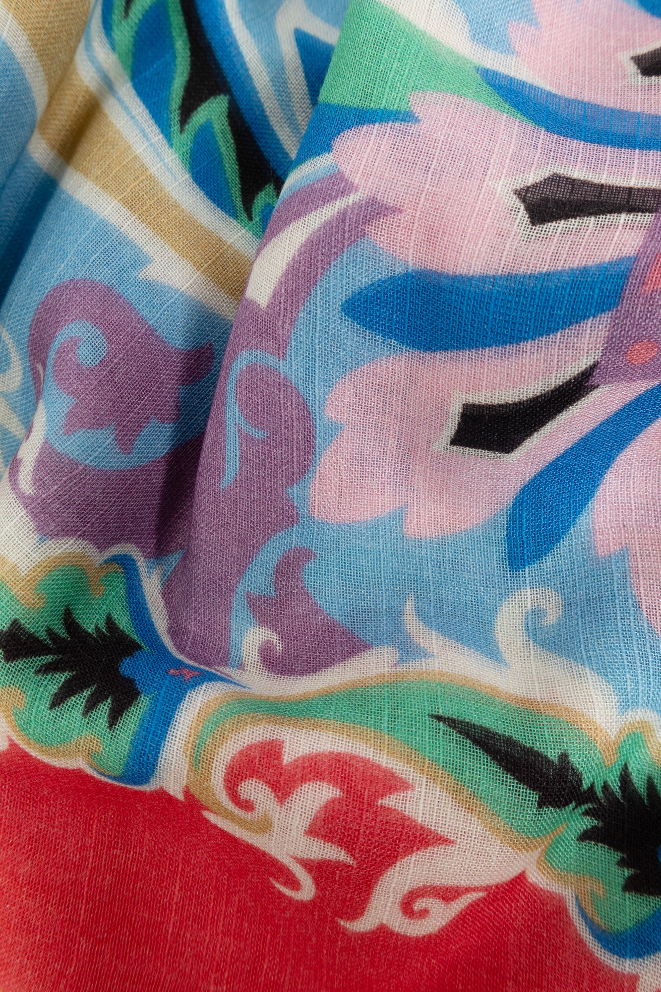 Etro Paisley Print Frayed Scarf In Multicolor