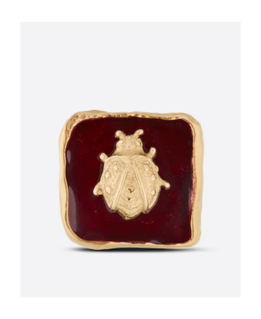 Dior Logo Ring In Yellow