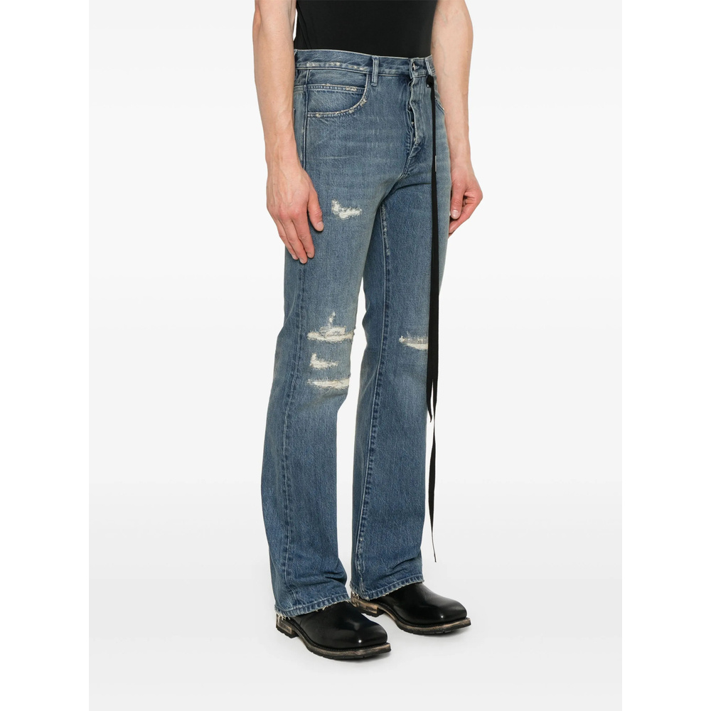 Ann Demeulemeester Denim Trousers With Belt Loops In Blue
