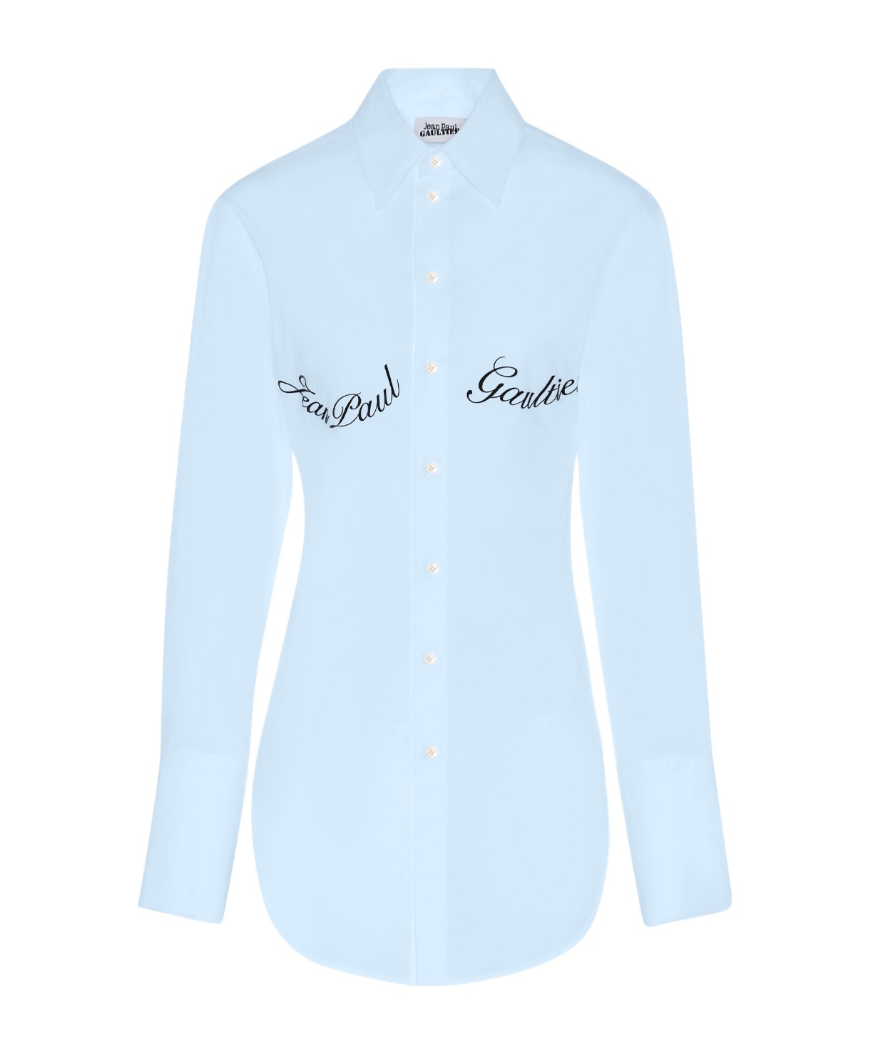 Jean Paul Gaultier Underboob Transfer Print Shirt For Women In Blue
