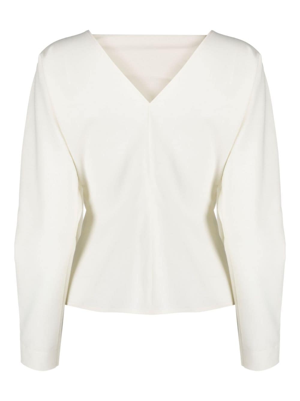 Rohe Layered Long-sleeve Blouse In White