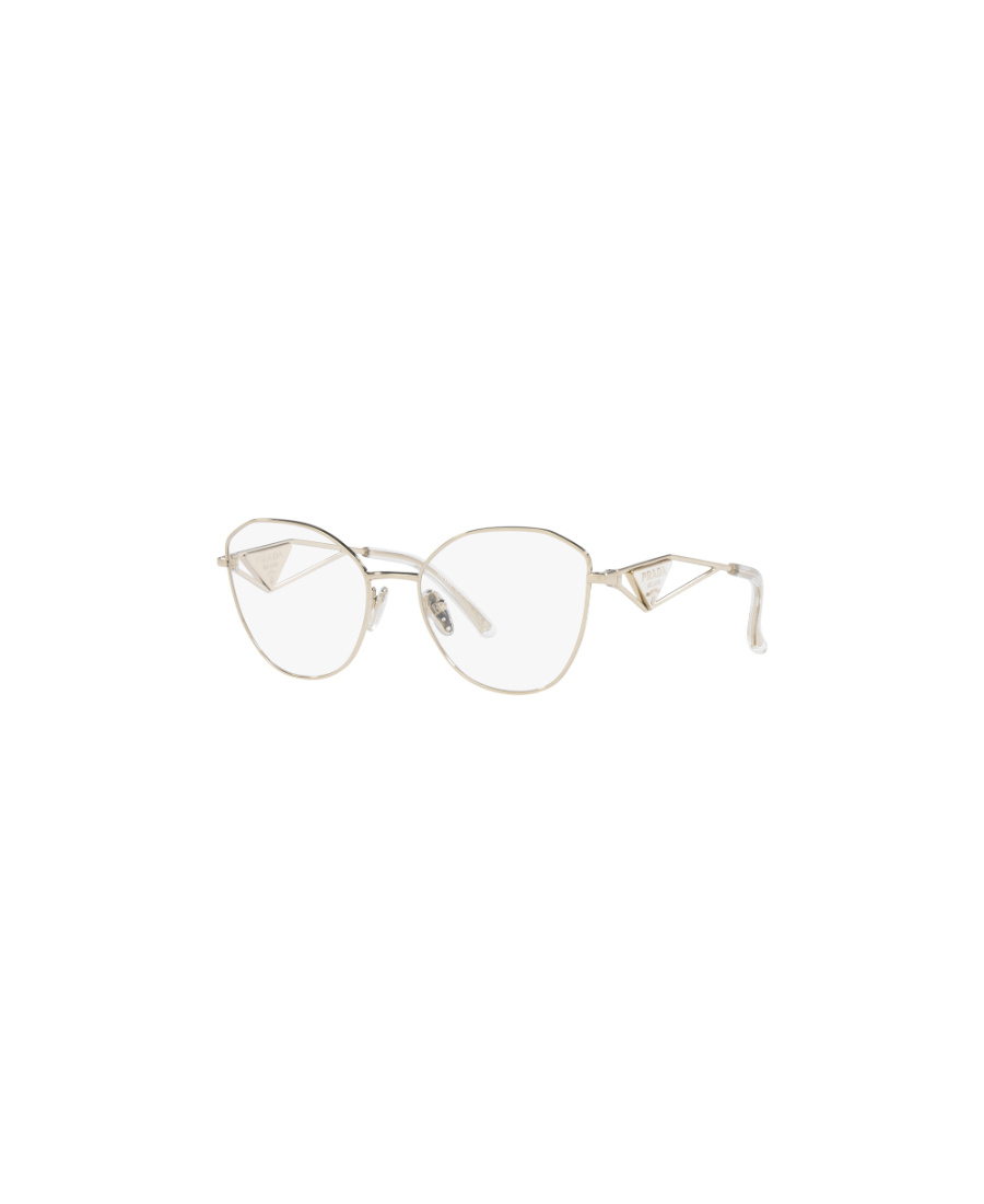 Prada Logo Plaque Cat-eye Frame Glasses In White