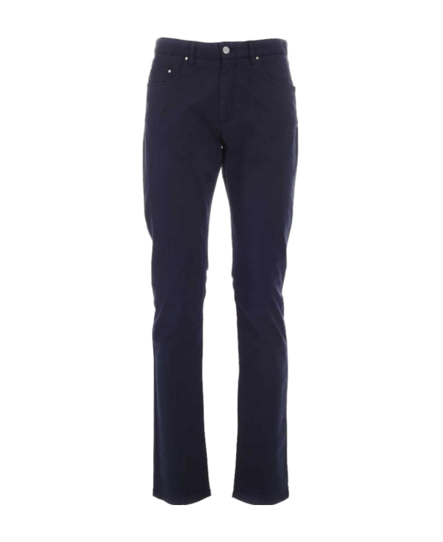 Paul & Shark Slim-cut Straight Trousers In Black
