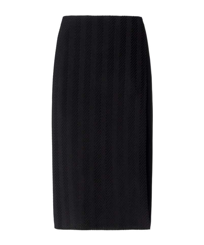 Missoni Zigzag-pattern Midi Skirt In Black