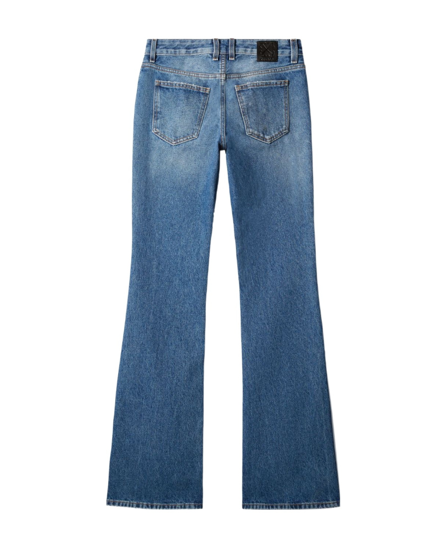 Off-white Off White Womens Slim Flared 5pkt Pant In Blue