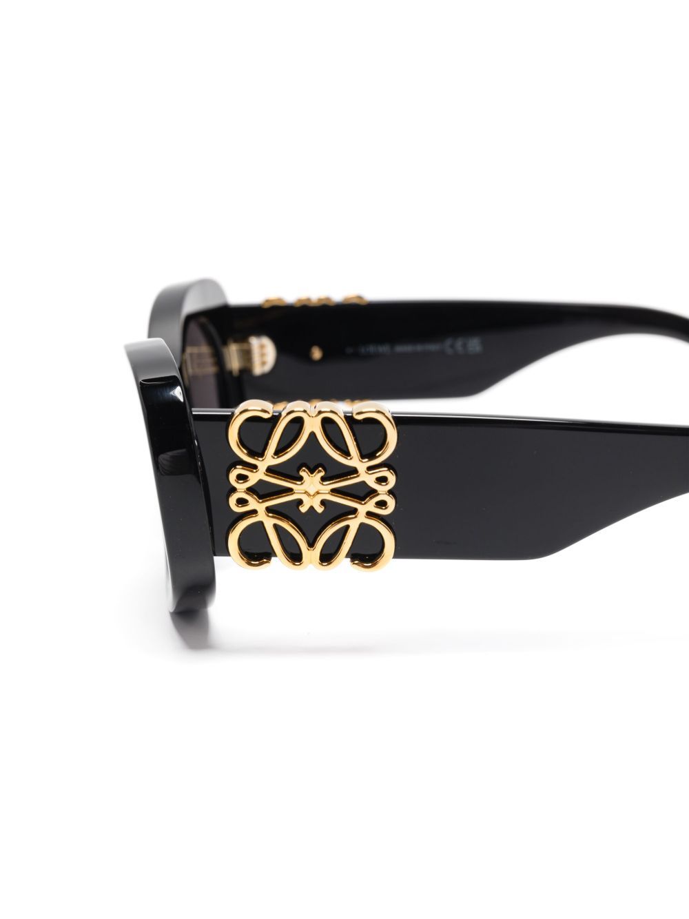 Loewe Beveled Oval Maxi Anagram Sunglasses For Woman In Black