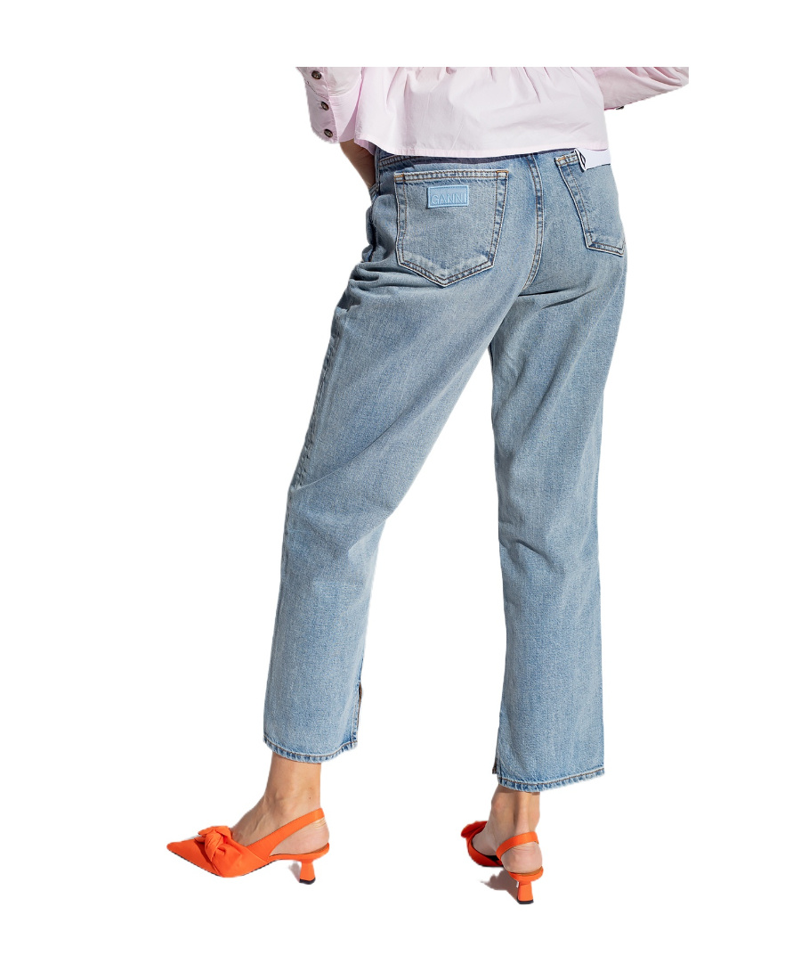 Ganni Double-fly Jeans In Blue