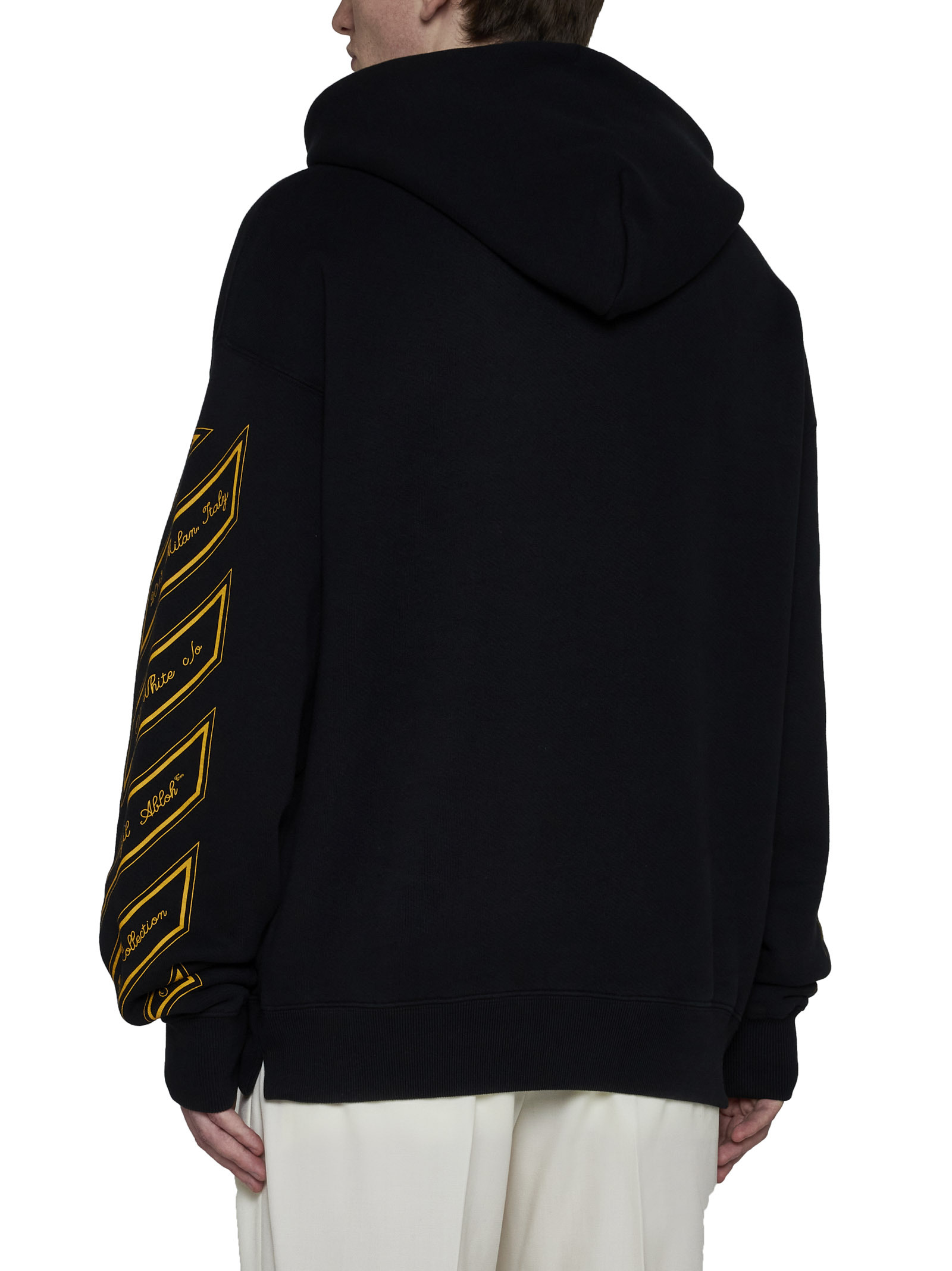 Shop Off-white Ow 23 Skate Cotton Hoodie In Black