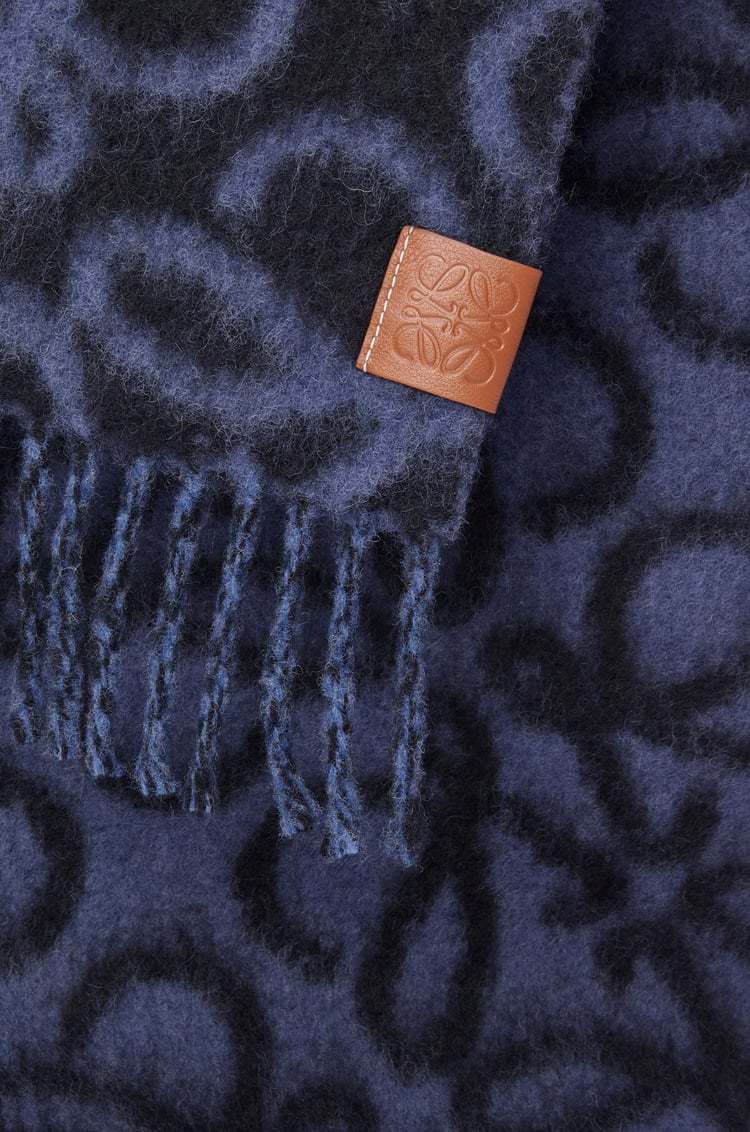 LOEWE ANAGRAM SCARF IN ALPACA AND WOOL