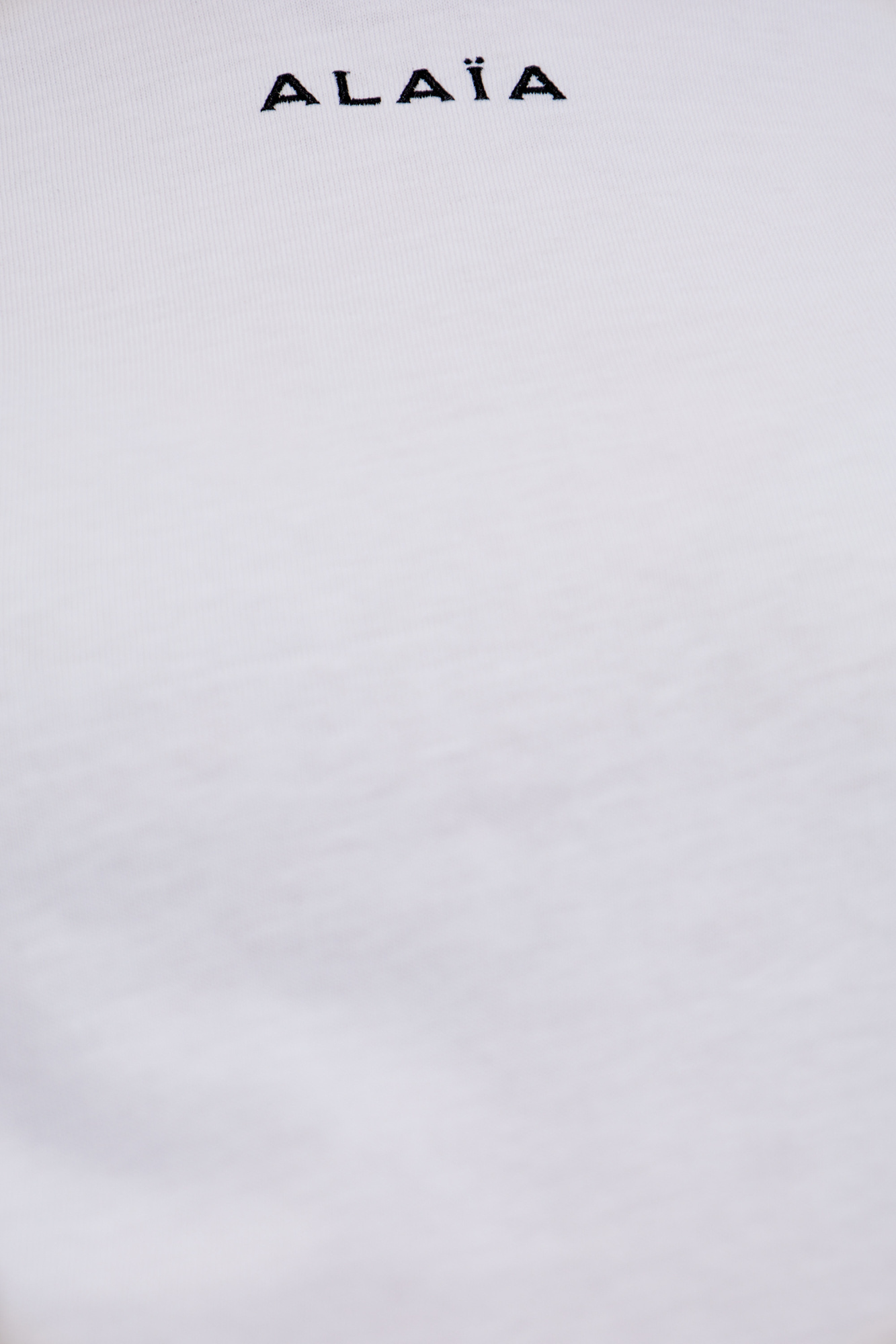 Alaïa Logo Print Crewneck T-shirt In White