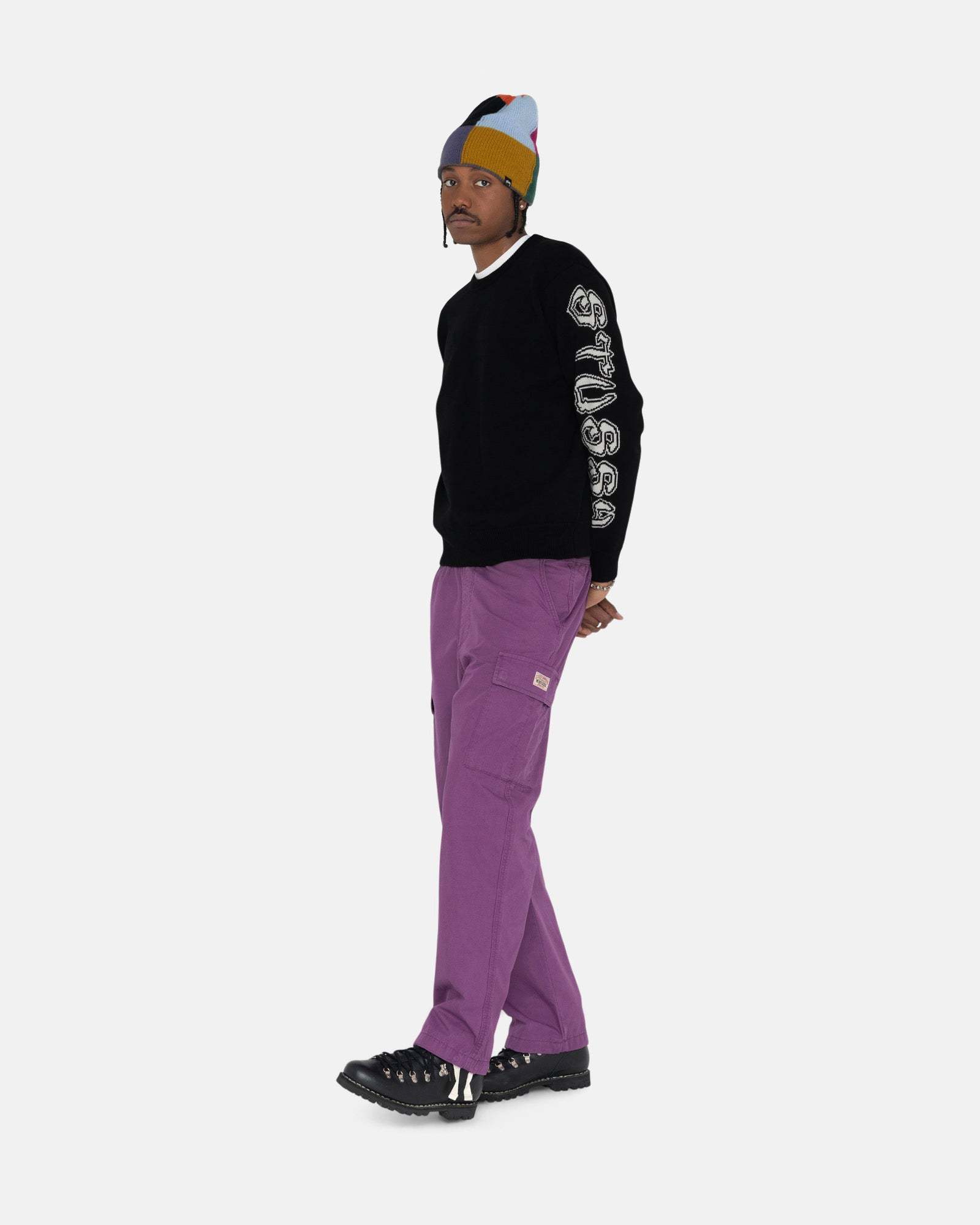 Shop Stussy Ripstop Cargo Beach Pants In Purple