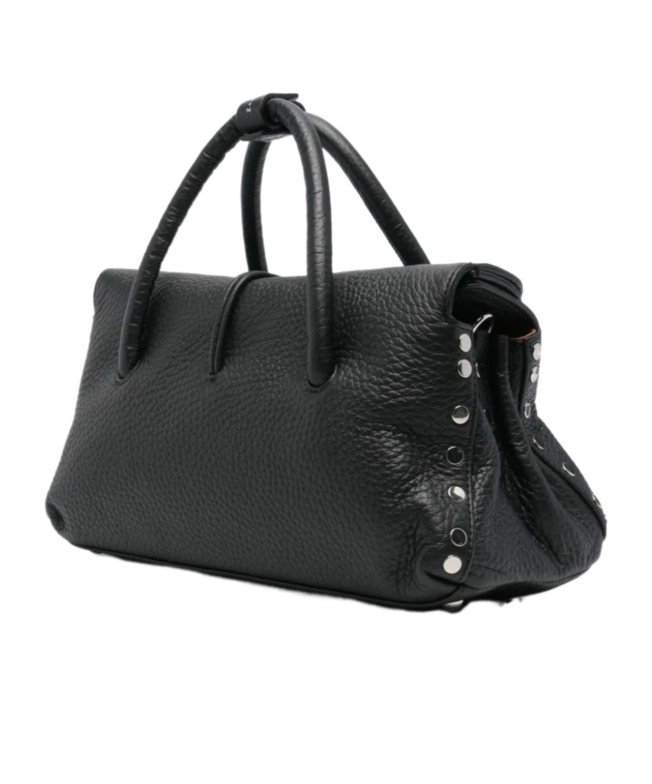 Zanellato Structured Leather Handbag With Dual Handles In Black