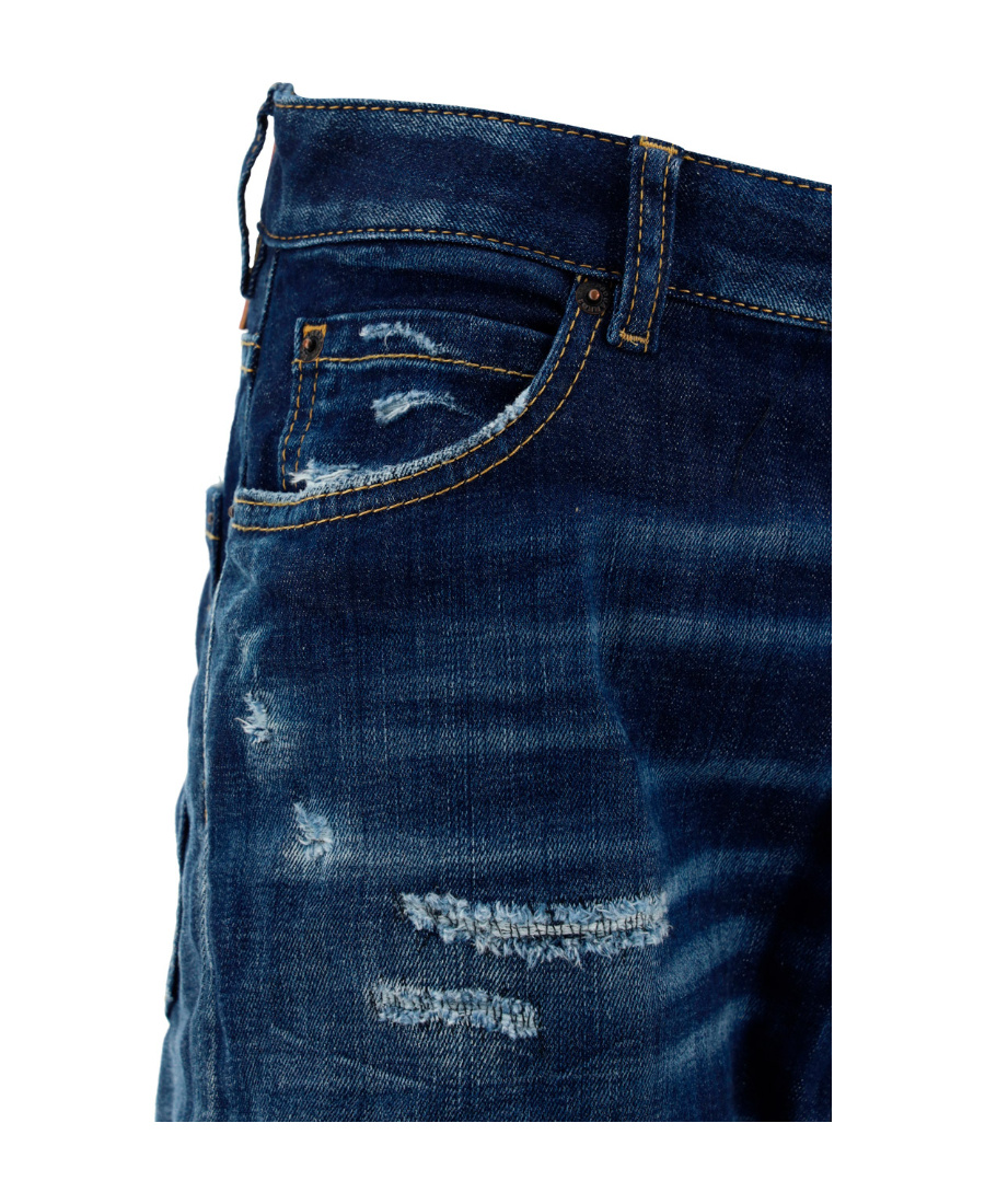 Dsquared2 Distressed Cropped Jeans In Black