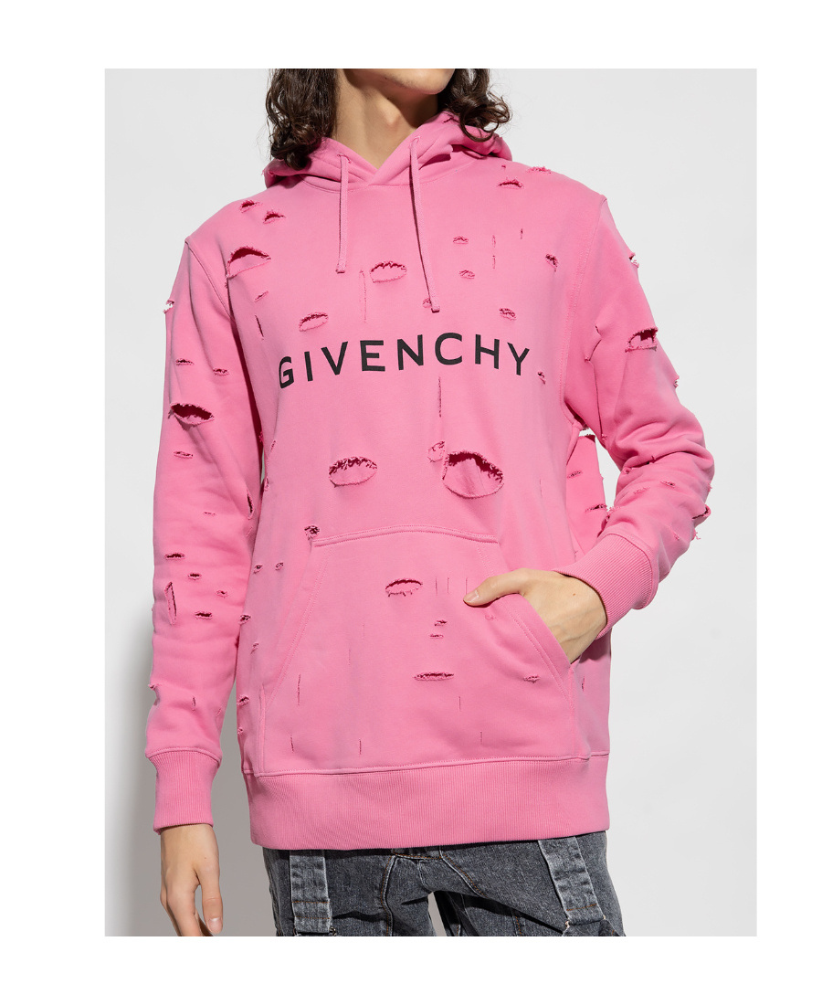 GIVENCHY GIVENCHY ARCHETYPE HOODIE WITH DESTROYED EFFECT