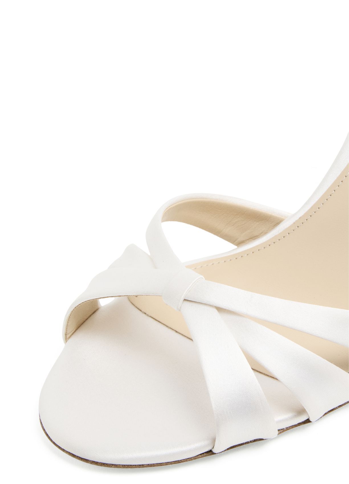 Aquazzura Round Toe High Heel Sandals In White