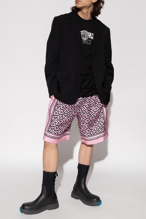 Versace Logo-print T-shirt In Black