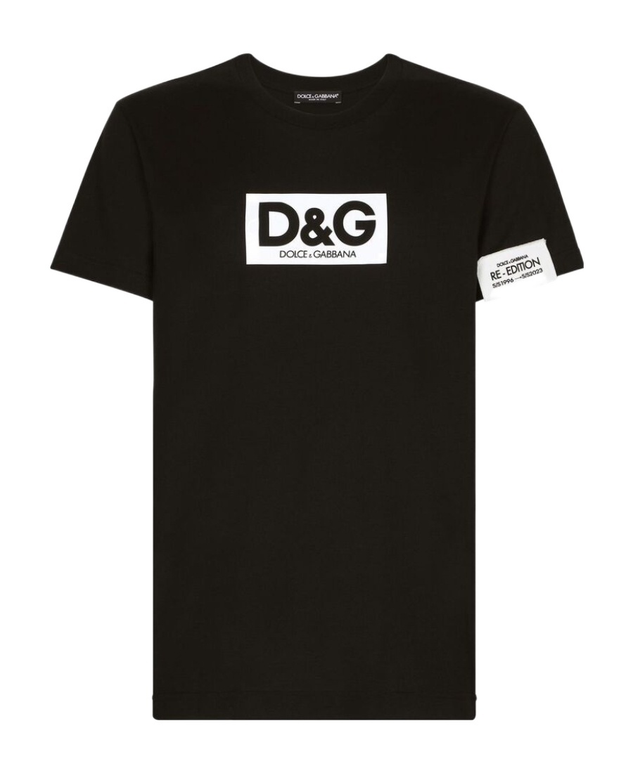 Dolce & Gabbana Logo-decorated T-shirt In Black