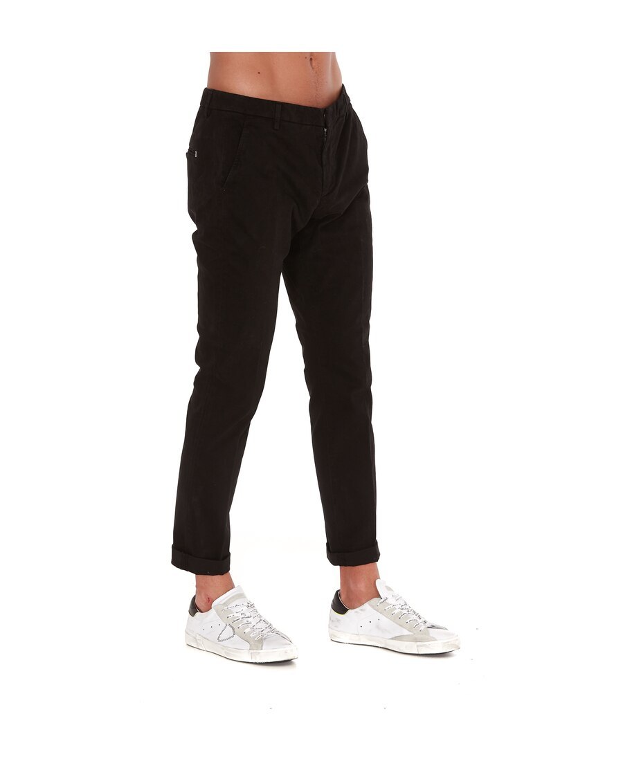 Dondup Slim-fit Chino Trousers In Black