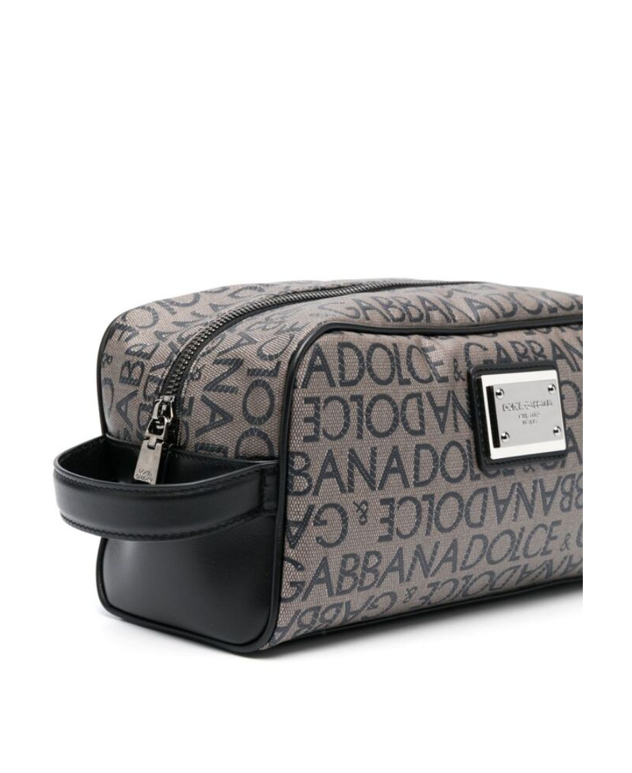 DOLCE & GABBANA DOLCE  GABBANA LOGO JACQUARD TRAVEL POUCH
