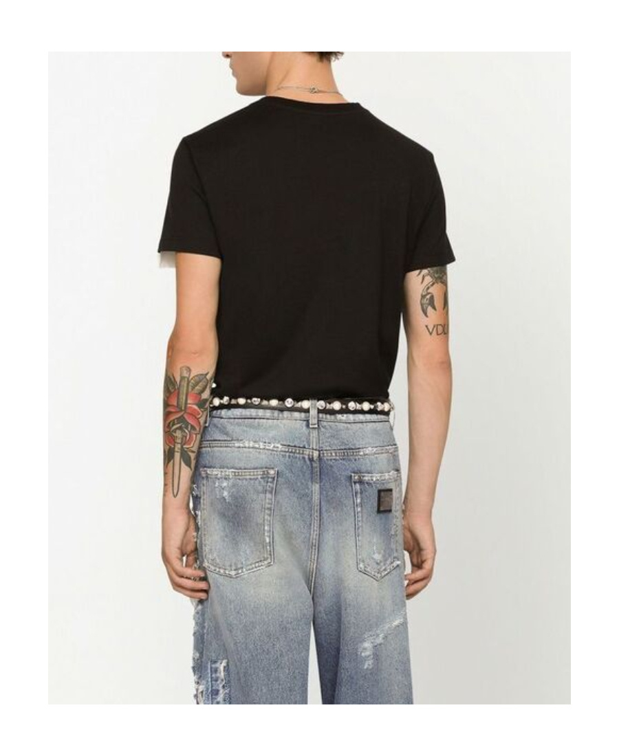 Dolce & Gabbana Logo-decorated T-shirt In Black