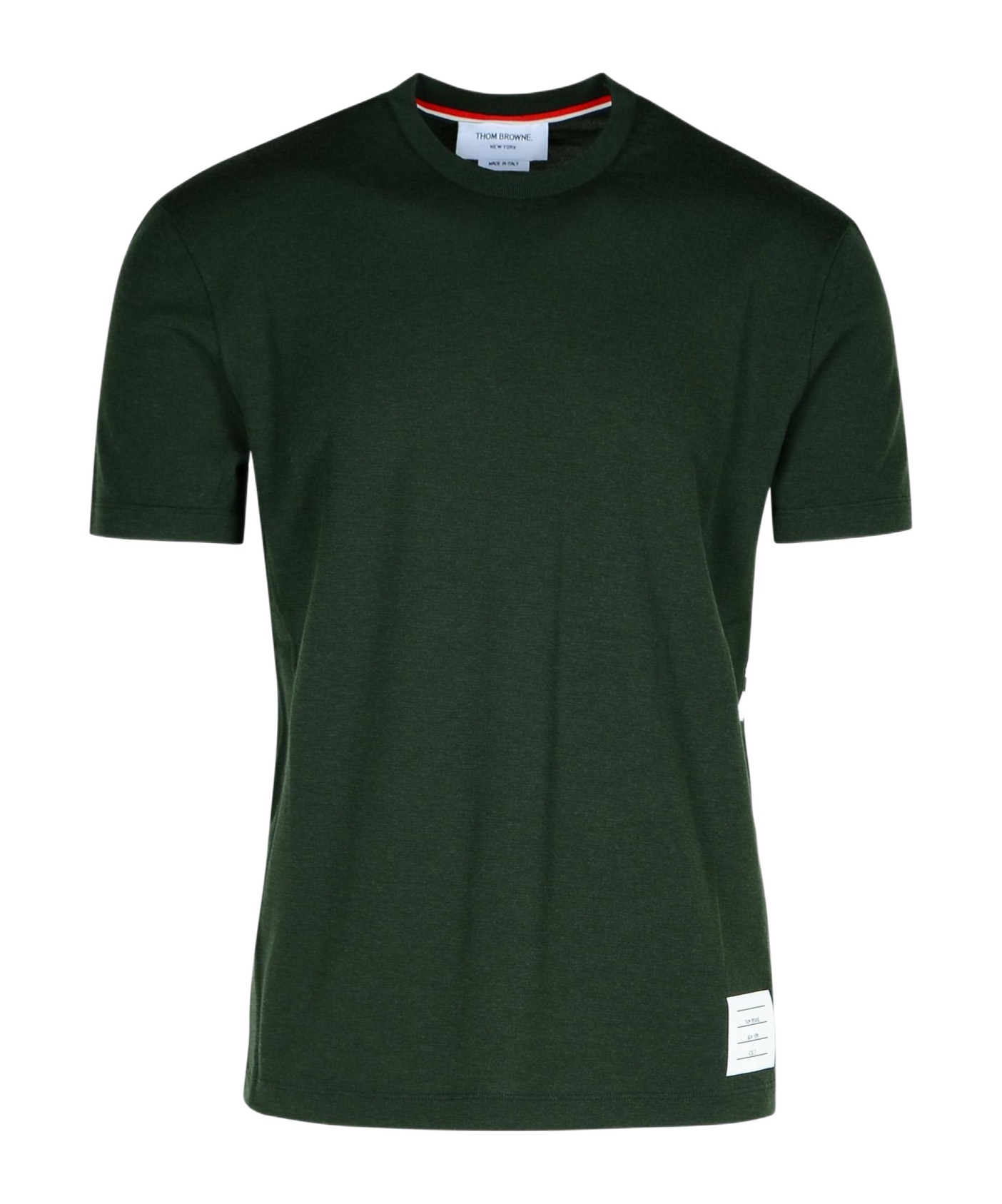 Thom Browne Stripe-detailing Wool T-shirt In Green