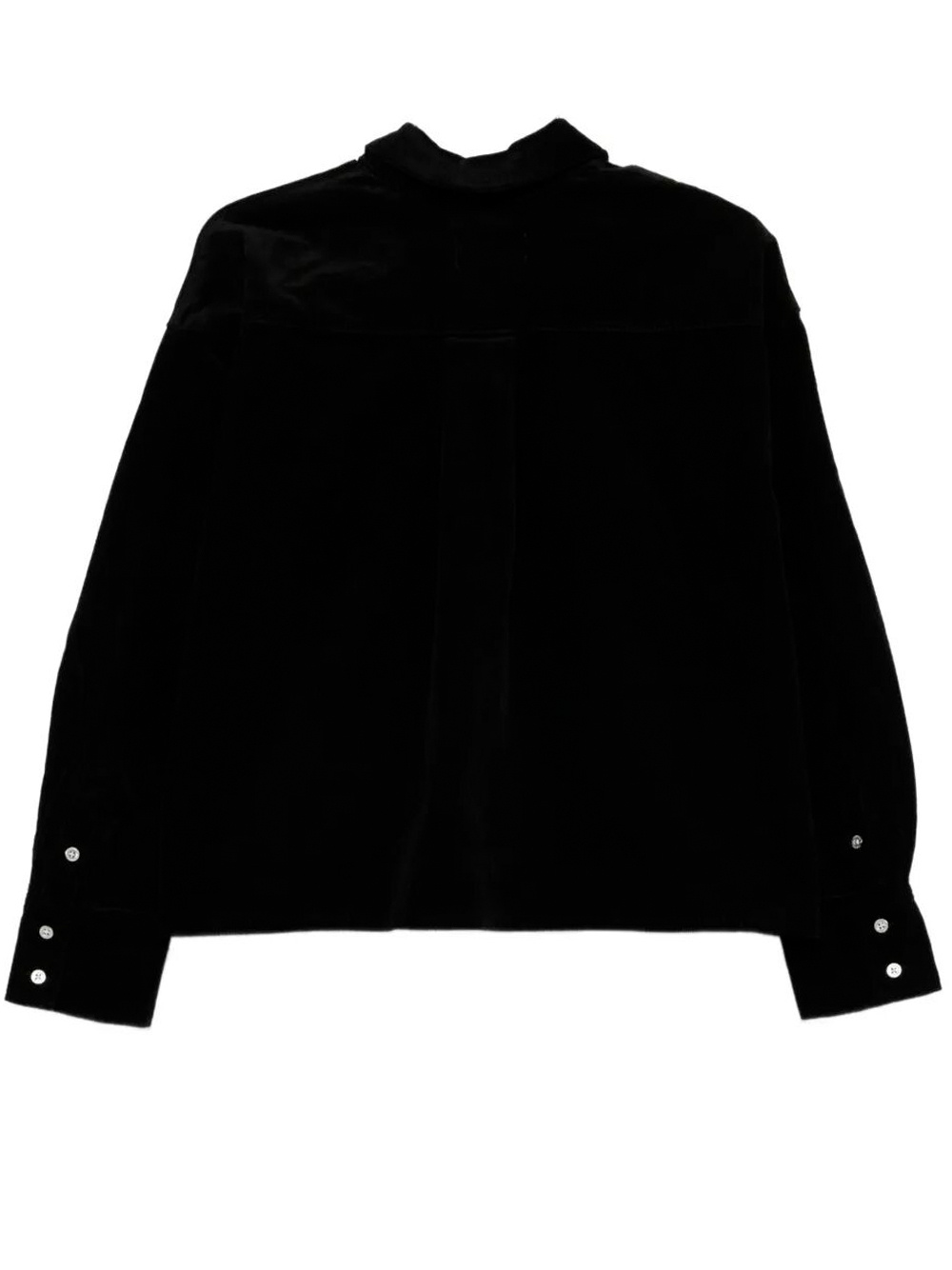 7 For All Mankind Woolen Long-sleeved Shirt In Black