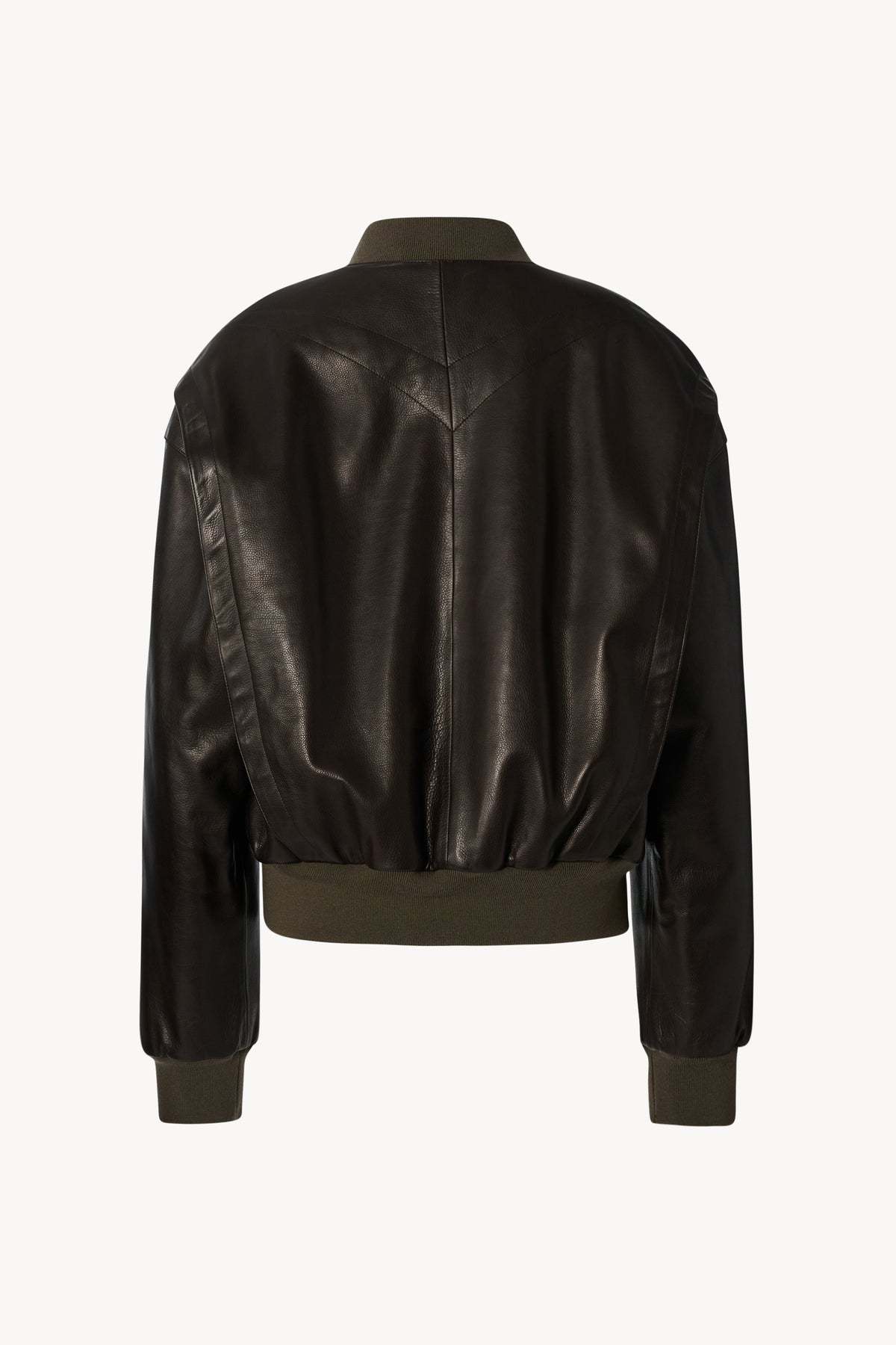 The Row Morisel Jacket In Leather In Brown