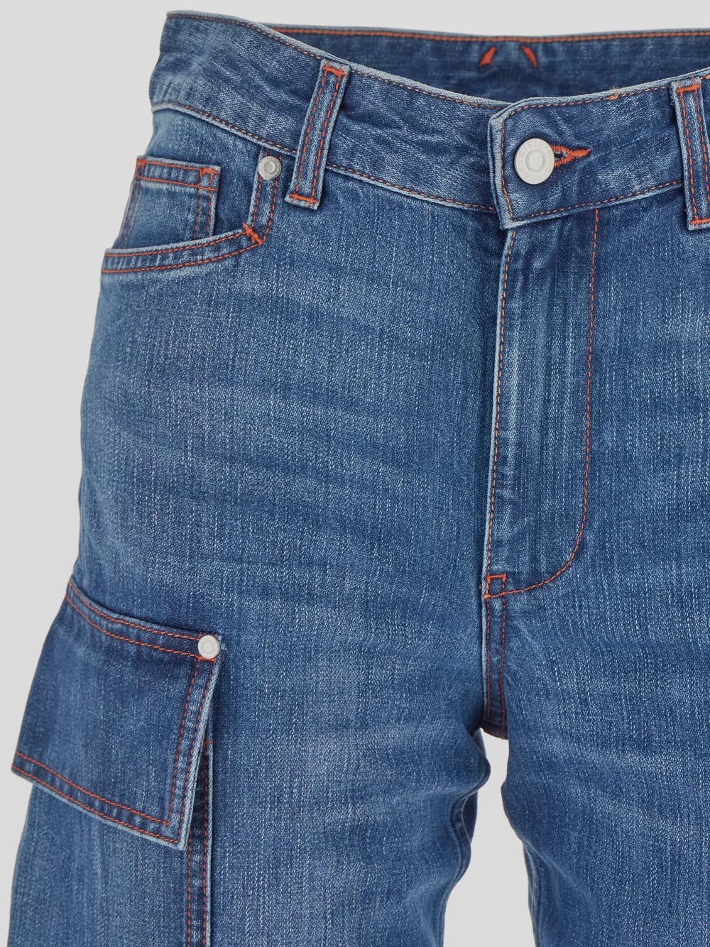 Stella Mccartney Wide-leg Cargo Jeans - Women's - Polyester/cotton In Blue