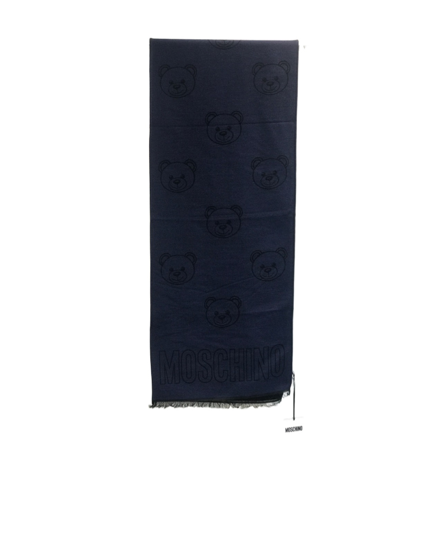 Moschino Teddy Bear Scarf In Black