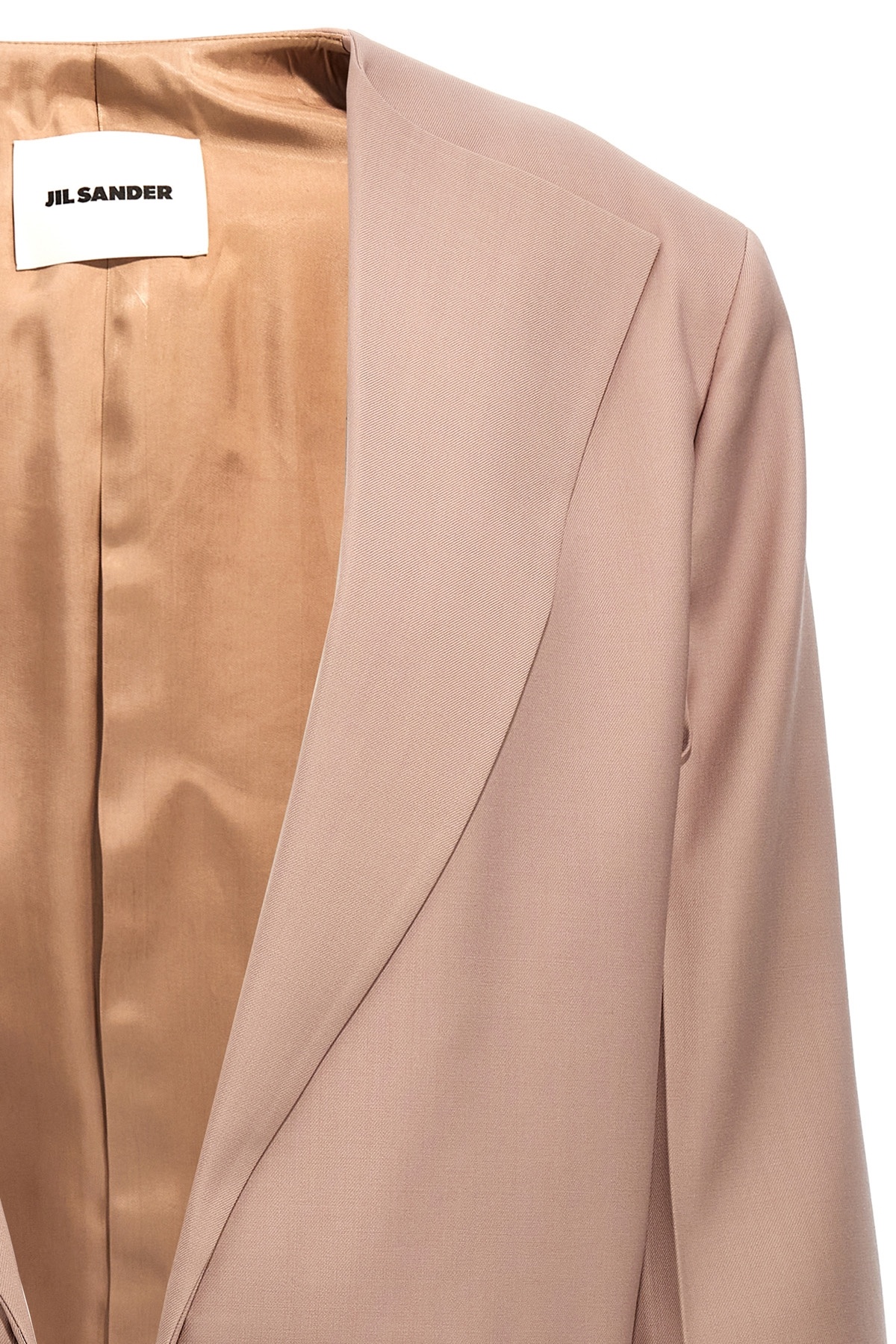Jil Sander Single-breasted Blazer Jacket In Nude