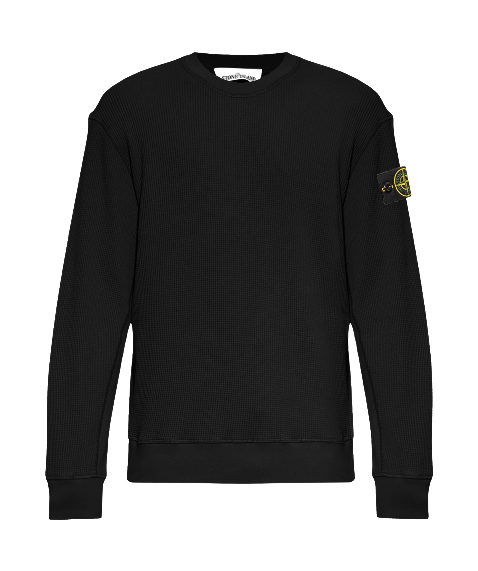 Shop Stone Island Long-sleeved Sweater In Black