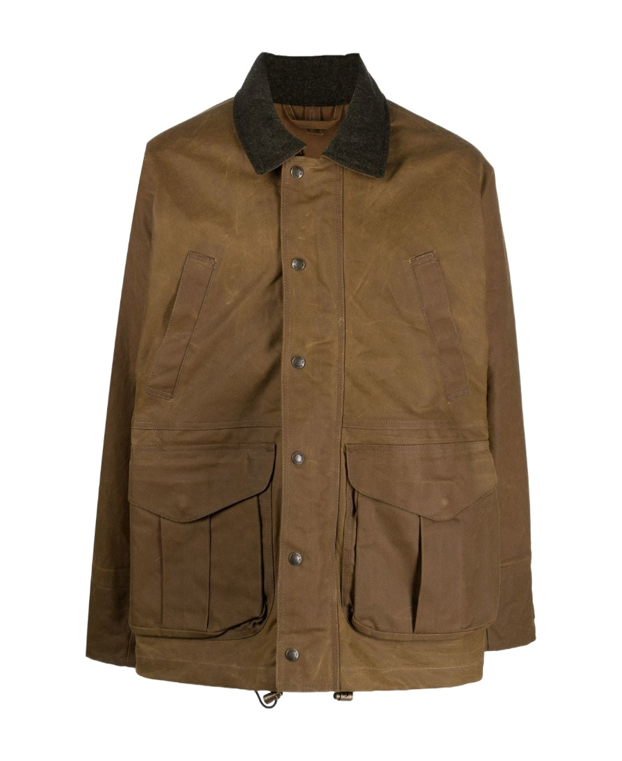 Filson Waxed Cotton Field Jacket In Gold