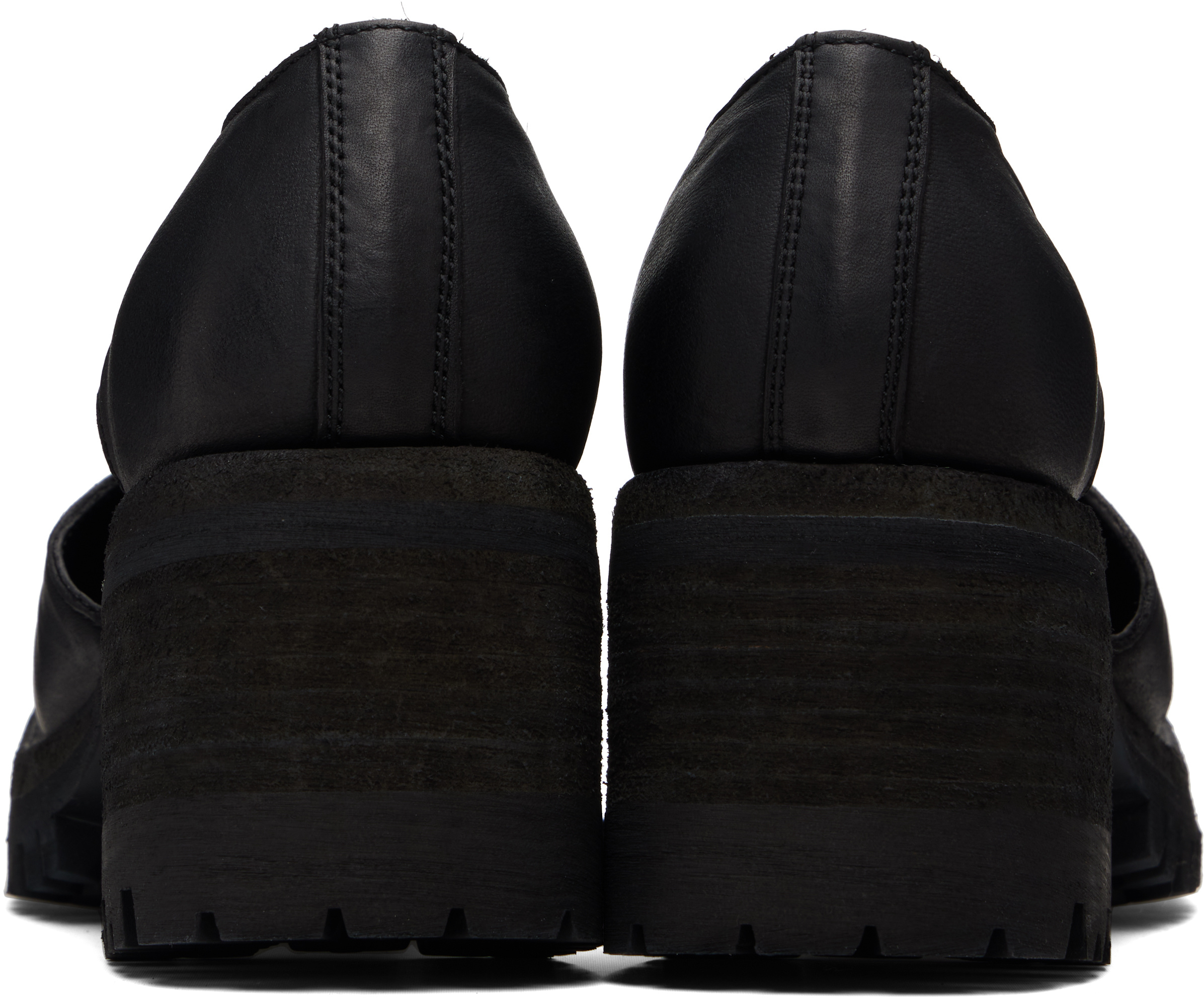 Guidi Soft Horse Mary Jane Loafers In Black